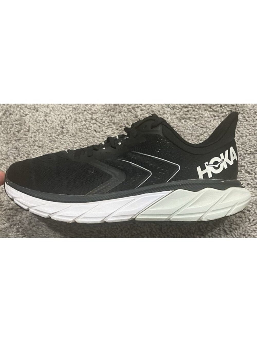 Hoka Arahi 5 Running Shoes Men’s Size 8 D Black White